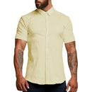 Camisa Masculina Manga Curta Slim Fit Luxo Pronta Entrega Varias cores
