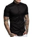 Camisa Masculina Manga Curta Slim Fit Luxo Pronta Entrega Varias cores