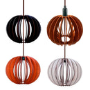 Lustre Grande Luminaria Teto Pendente Bola De Madeira Sala De Jantar Cozinha Quarto E Área De Lazer