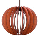 Lustre Grande Luminaria Teto Pendente Bola De Madeira Sala De Jantar Cozinha Quarto E Área De Lazer