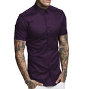 Camisa Masculina Manga Curta Slim Fit Luxo Pronta Entrega Varias cores