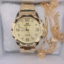 Relógio Feminino A Prova D'água Dourado Rose