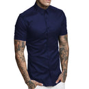 Camisa Masculina Manga Curta Slim Fit Luxo Pronta Entrega Varias cores