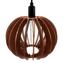 Lustre Grande Luminaria Teto Pendente Bola De Madeira Sala De Jantar Cozinha Quarto E Área De Lazer