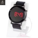 Relógio Feminino Digital Led Redondo Dourado e Rose breto prata Moda Blogueira