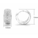 Brinco Masculino Argola Neymar Prata Cravejado Zirconia Banhado a ouro Branco