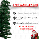 Árvore de Natal 2,10m Pinheiro Artificial Grande 600 Galhos Com Festão Enfeite Decoração Natalina