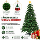 Árvore de Natal 2,10m Pinheiro Artificial Grande 600 Galhos Com Festão Enfeite Decoração Natalina