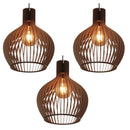 Pendente Luminaria De Teto Grande Estilo Rustico Retro Vintage De Madeira - 1gmc