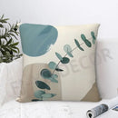 Boho Abstract Plant Geometry Throw Pillow Covers-Eucalyptus Leaves Decor Cushion Covers for Home Couch Sofa Living Room Bedroom