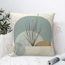 Boho Abstract Plant Geometry Throw Pillow Covers-Eucalyptus Leaves Decor Cushion Covers for Home Couch Sofa Living Room Bedroom