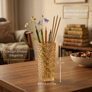 Vaso Decorativo em Vidro Âmbar Arranjo Flores  Centro Mesa Enfeite