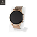 Relógio Feminino Digital Led Redondo Dourado e Rose breto prata Moda Blogueira