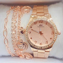 Relógio Feminino A Prova D'água Dourado Rose