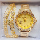 Relógio Feminino A Prova D'água Dourado Rose