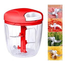 Processador Triturador Manual Grande Multiuso De Alimento 900ml Com 5 Lâminas Caerus