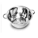 COM OFERTA Escorredor De Macarrão Inox Com alça Multiuso Universal 24 ou 28 Cm