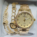 Relógio Feminino A Prova D'água Dourado Rose