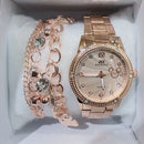 Relógio Feminino A Prova D'água Dourado Rose