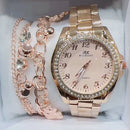 Relógio Feminino A Prova D'água Dourado Rose