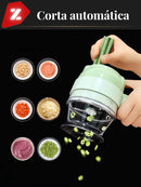 Cortador Triturador Elétrico Multifuncional Para Vegetais E Carnes Elétrico De Legumes 4 Em 1 Sem Fio Alho