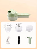 Cortador Triturador Elétrico Multifuncional Para Vegetais E Carnes Elétrico De Legumes 4 Em 1 Sem Fio Alho