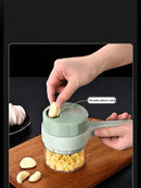 Cortador Triturador Elétrico Multifuncional Para Vegetais E Carnes Elétrico De Legumes 4 Em 1 Sem Fio Alho