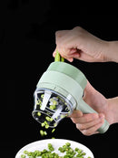 Cortador Triturador Elétrico Multifuncional Para Vegetais E Carnes Elétrico De Legumes 4 Em 1 Sem Fio Alho