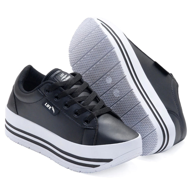 Tênis Feminino casual plataforma leve e confortável novidade na promoção