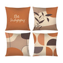 Kit c/ 4 Capas de Almofada Decorativas Modern Print 45x45 - Seja Feliz