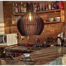 Pendente Luminária De Teto Modelo Rústico De Madeira Com Fiação Completa