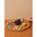 Petisqueira Gamela 30cm Tábua Para Petisco Multiuso Decorativa Mdf Estilo Bambu Em Forma De Flor