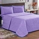 Cobre Leito Luxo Casal Kit + 2 Porta Travesseiro - invic