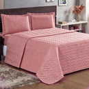 Cobre Leito Luxo Casal Kit + 2 Porta Travesseiro - invic