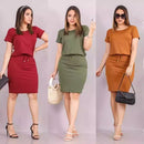 Vestido Midi Moda Secretária Elegância Plus!