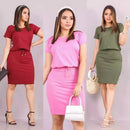 Vestido Midi Moda Secretária Elegância Plus!