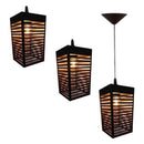 Kit 2 Luminária Pendentes Oriental Para Sala Cozinha Escritório Bivolt Cor Preto - 2tp