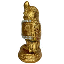 Estatua Coruja Com Filhote Decoração Sala Biblioteca Escritório Cor Dourada