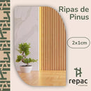 40 Ripas P/ Artesanato Madeira de Pinus Seca e Aparelhada - Painel Ripado Decorações  2x1 (selecione o comprimento)