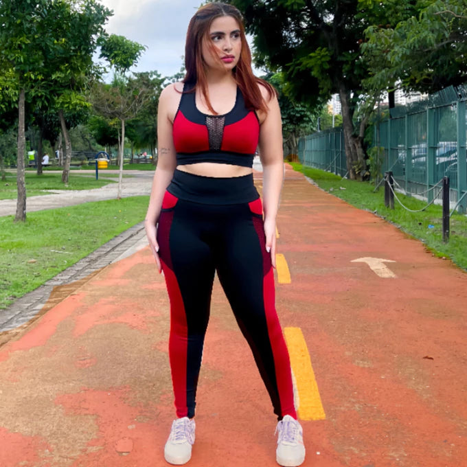 Conjunto de Academia Fitness top e Calça Legging  Feminina Conforto e Estilo para o Dia a Dia casual