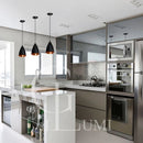 Kit 3 Vegas Pendentes Lustre Estilo Arandela Modelo Bala preto/cobre Envio imediato Casa e Decoração