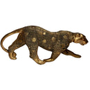 Pantera Estilizada Indiana em Gesso com Manto Decoração em Cores Variadas