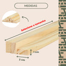 40 Ripas P/ Artesanato Madeira de Pinus Seca e Aparelhada - Painel Ripado Decorações  2x1 (selecione o comprimento)