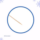 Kit 100 Palitos de Bambu Para Petisco Decorado Bolinha dourada 12cm