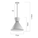 kit com 3 pendentes lustre luxo branco/cobre casa e decoração GR luminarias