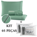 Kit Lençol Premium 400 Fios Micropercal Com Elástico + Travesseiros