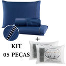 Kit Lençol Premium 400 Fios Micropercal Com Elástico + Travesseiros