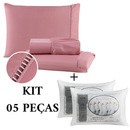 Kit Lençol Premium 400 Fios Micropercal Com Elástico + Travesseiros