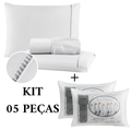 Kit Lençol Premium 400 Fios Micropercal Com Elástico + Travesseiros