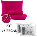 Kit Lençol Premium 400 Fios Micropercal Com Elástico + Travesseiros